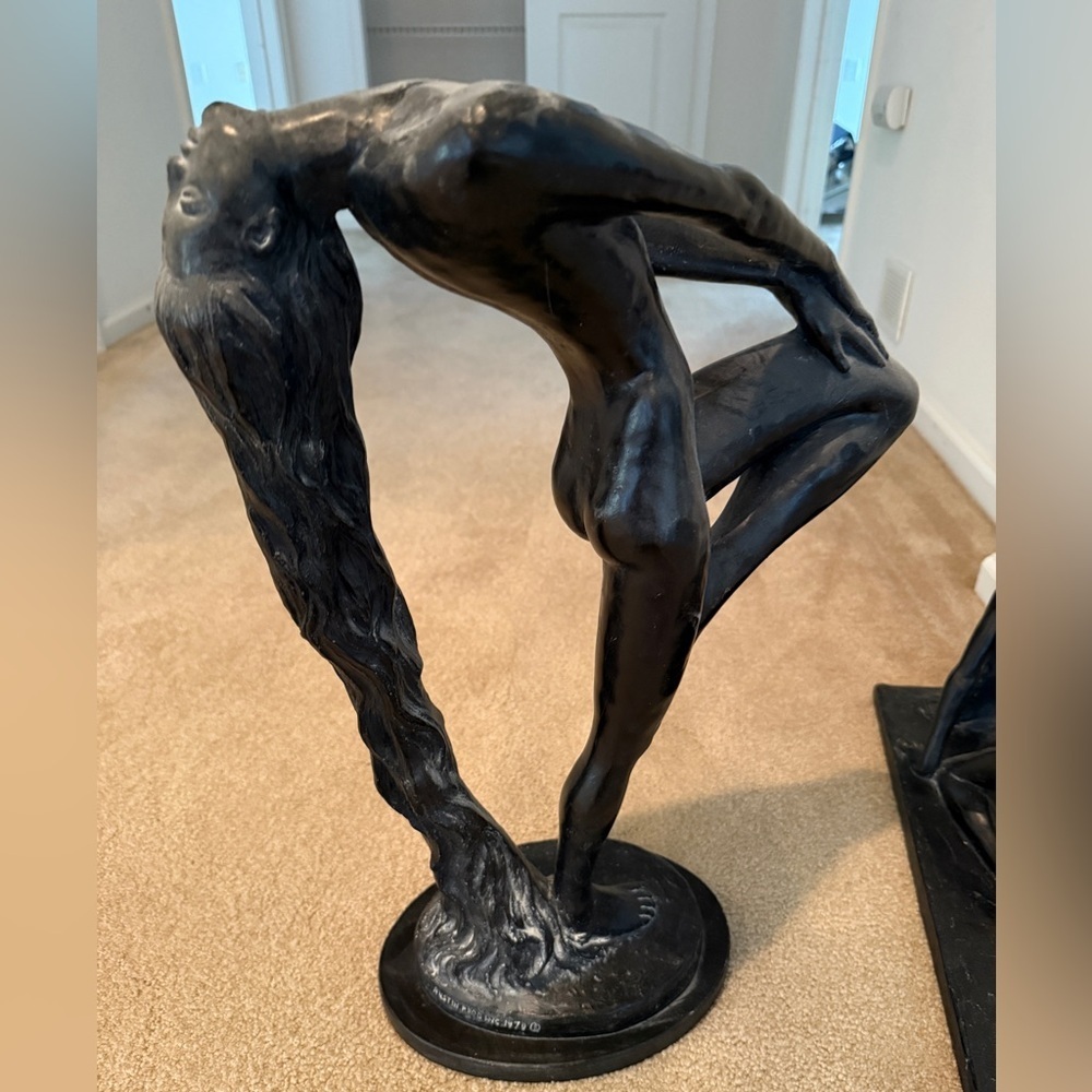 Vintage “Sultry Awakening” sculpture by Klara Sever. Austin productions signed